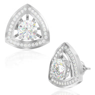 Alluring Trilliant Zirconia Studs