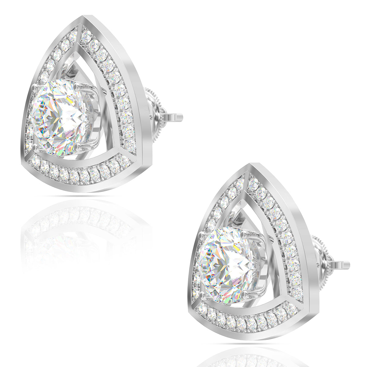 Alluring Trilliant Zirconia Studs