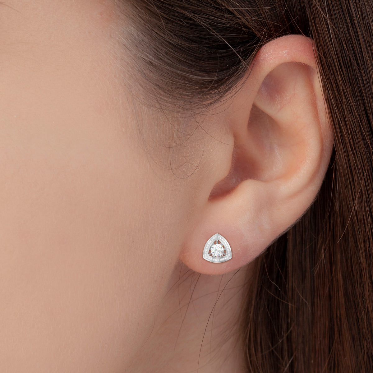 Alluring Trilliant Zirconia Studs