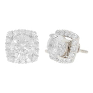 Sterling Silver Bold Diamond Convertible Earrings