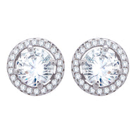 Silver Shine Zircon Earrings