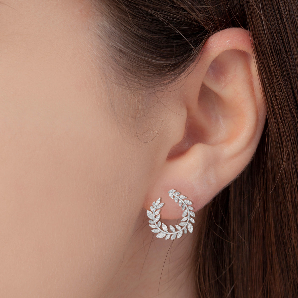 Delicate Leaf Design Earrings