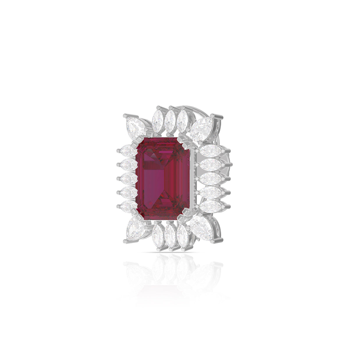 Fiery Ruby Radiance Studs