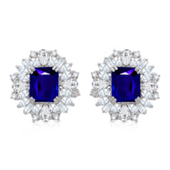 Bold Blue Silver Studs