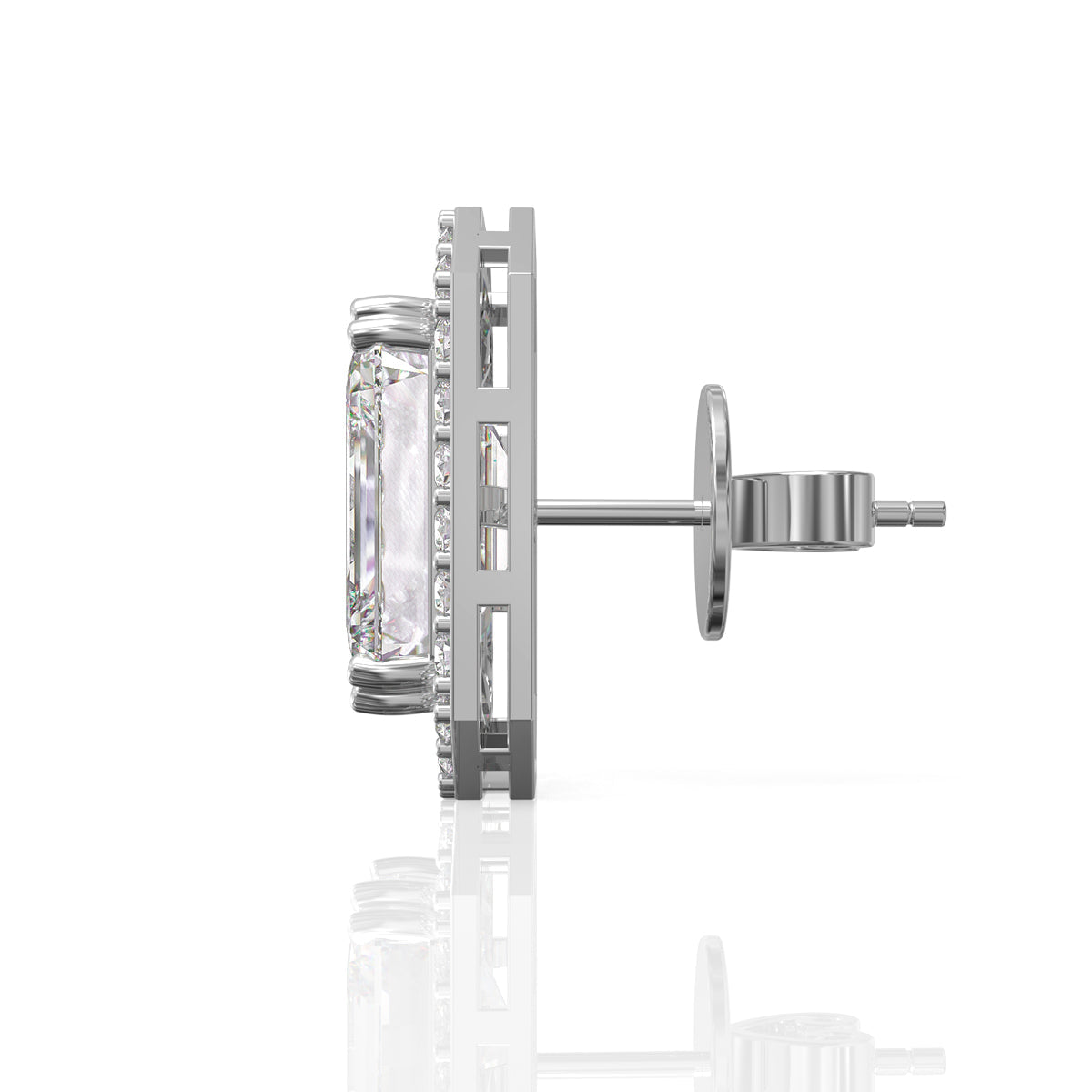Sparkling Square Diamond Studs