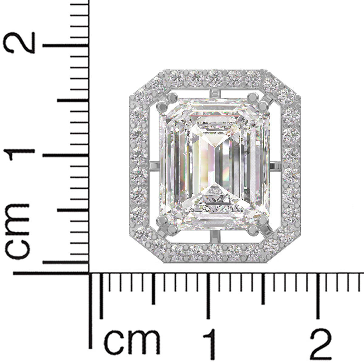 Sparkling Square Diamond Studs