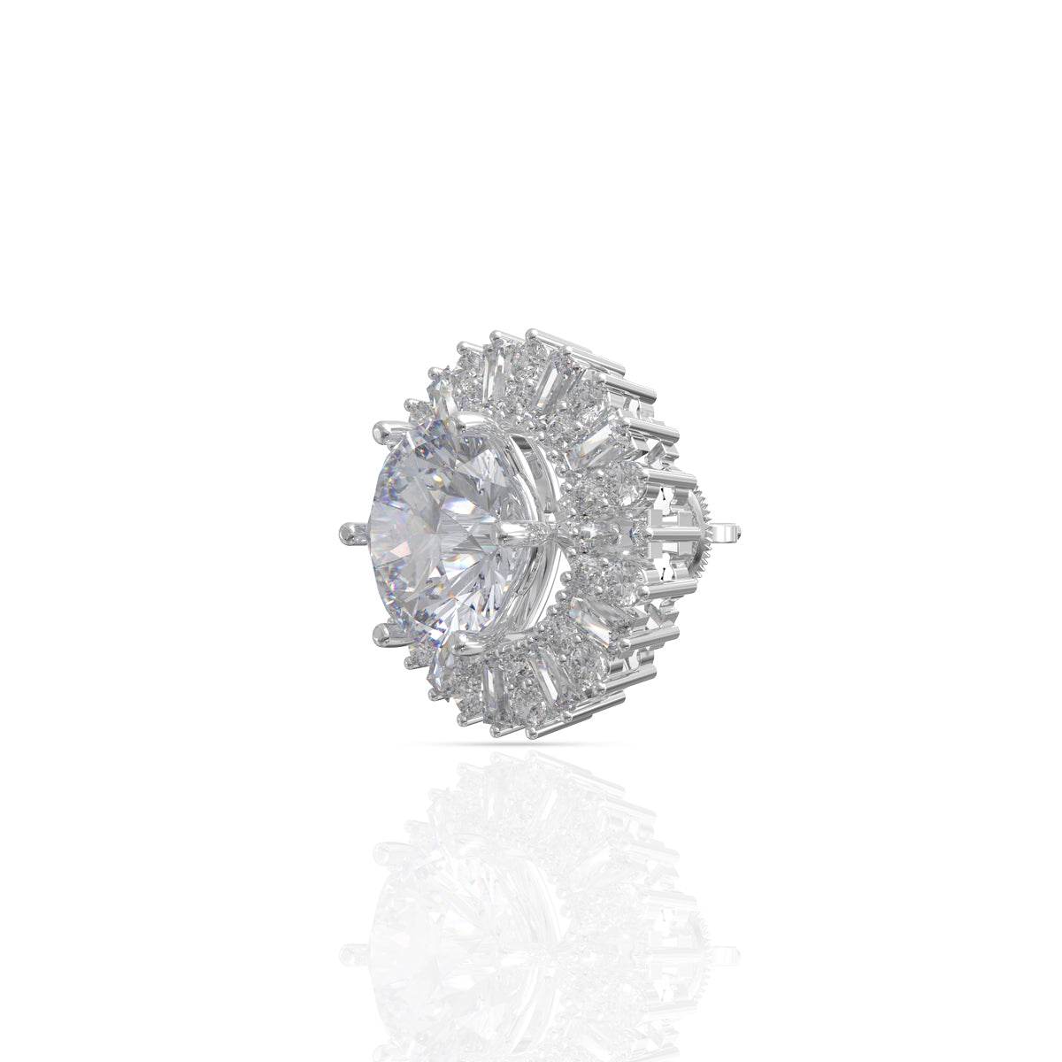 Radiant Round Diamond Studs