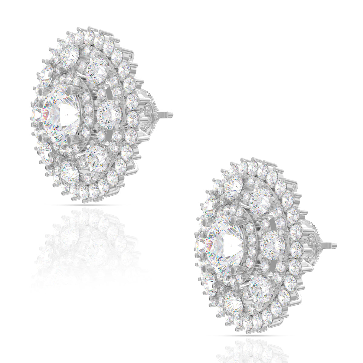 Blooming Halo Diamond Studs
