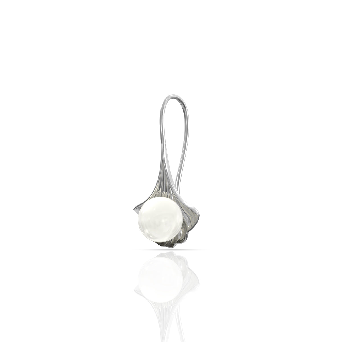 Ocean's Charm Silver Pearl Earrings
