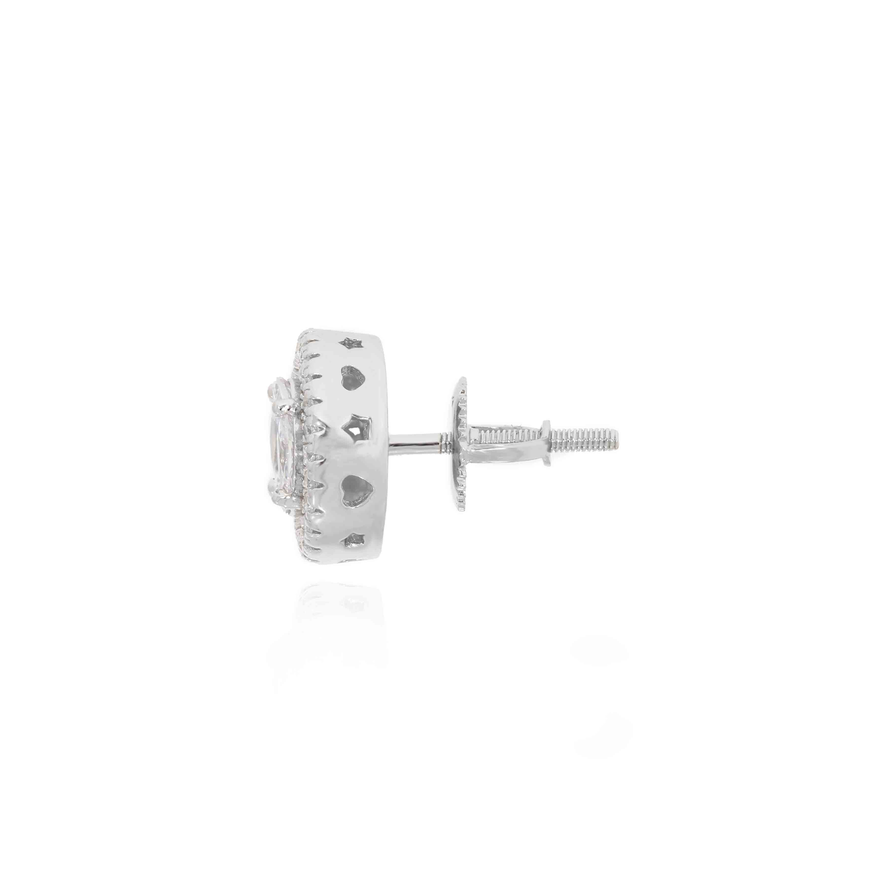 Charming Light It Up Silver Diamond Earrings
