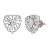 Luxe Heart Sparkle Studs