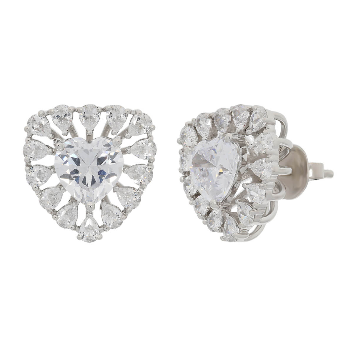 Luxe Heart Sparkle Studs