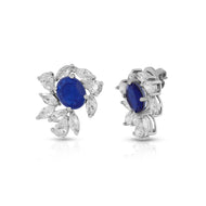 Royal Blue Cluster Earrings