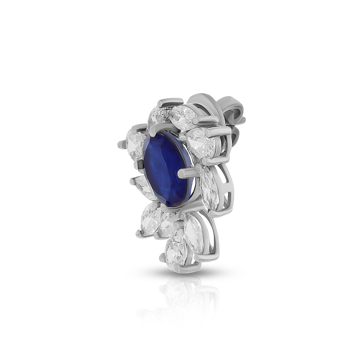 Royal Blue Cluster Earrings