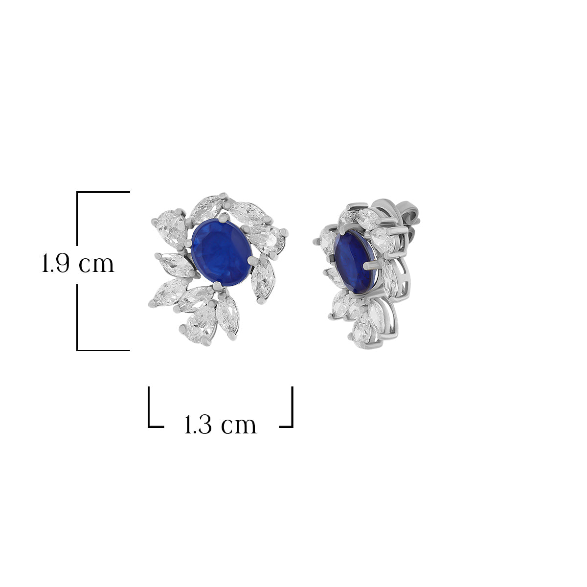 Royal Blue Cluster Earrings