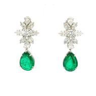 Party Wear Emerald Green Drop Earrings