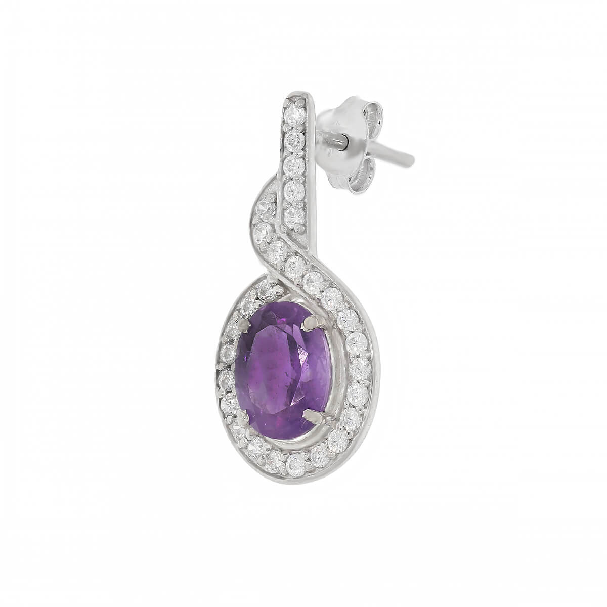 Curving Glory Diamond Earring