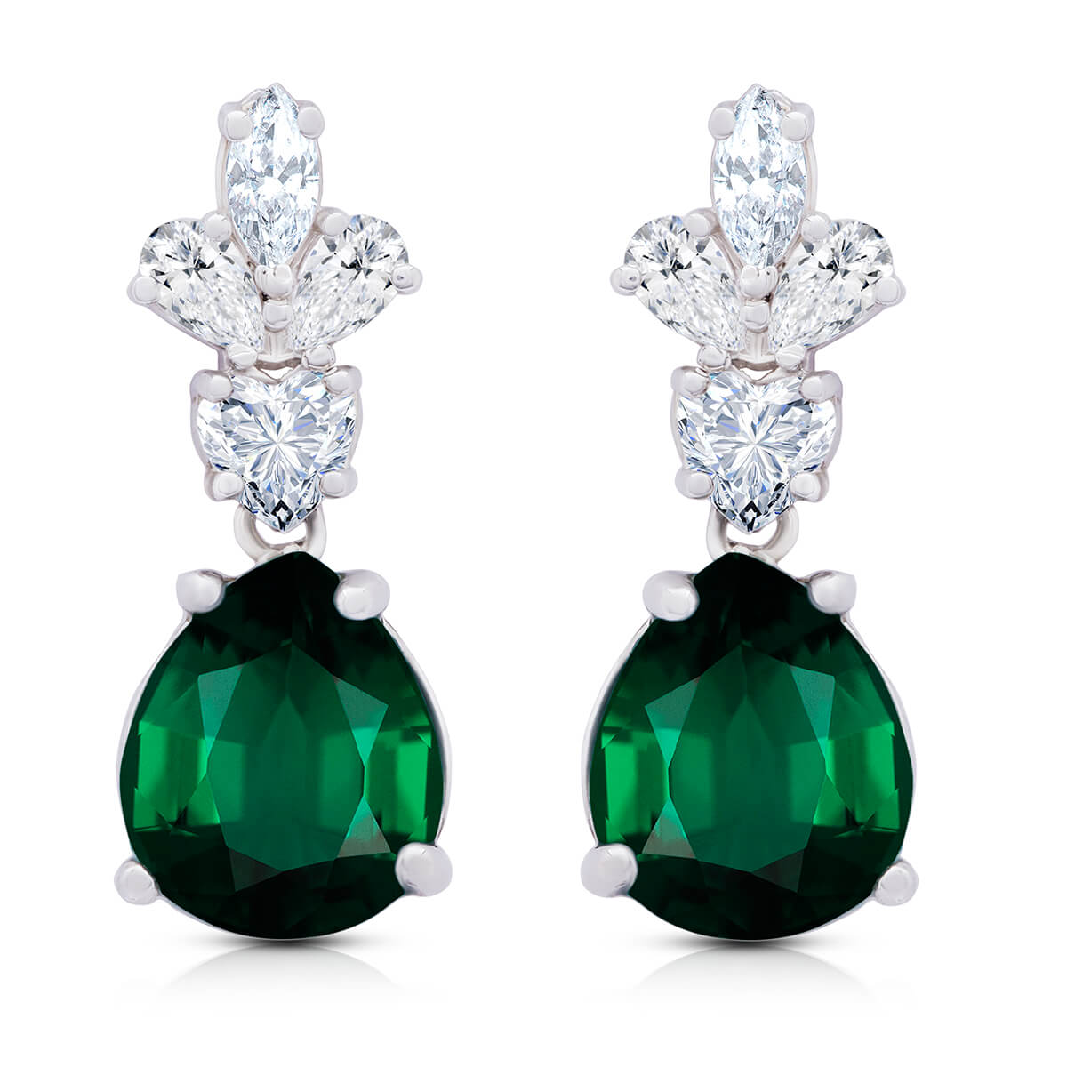 Elegant Emerald Dangle Earrings