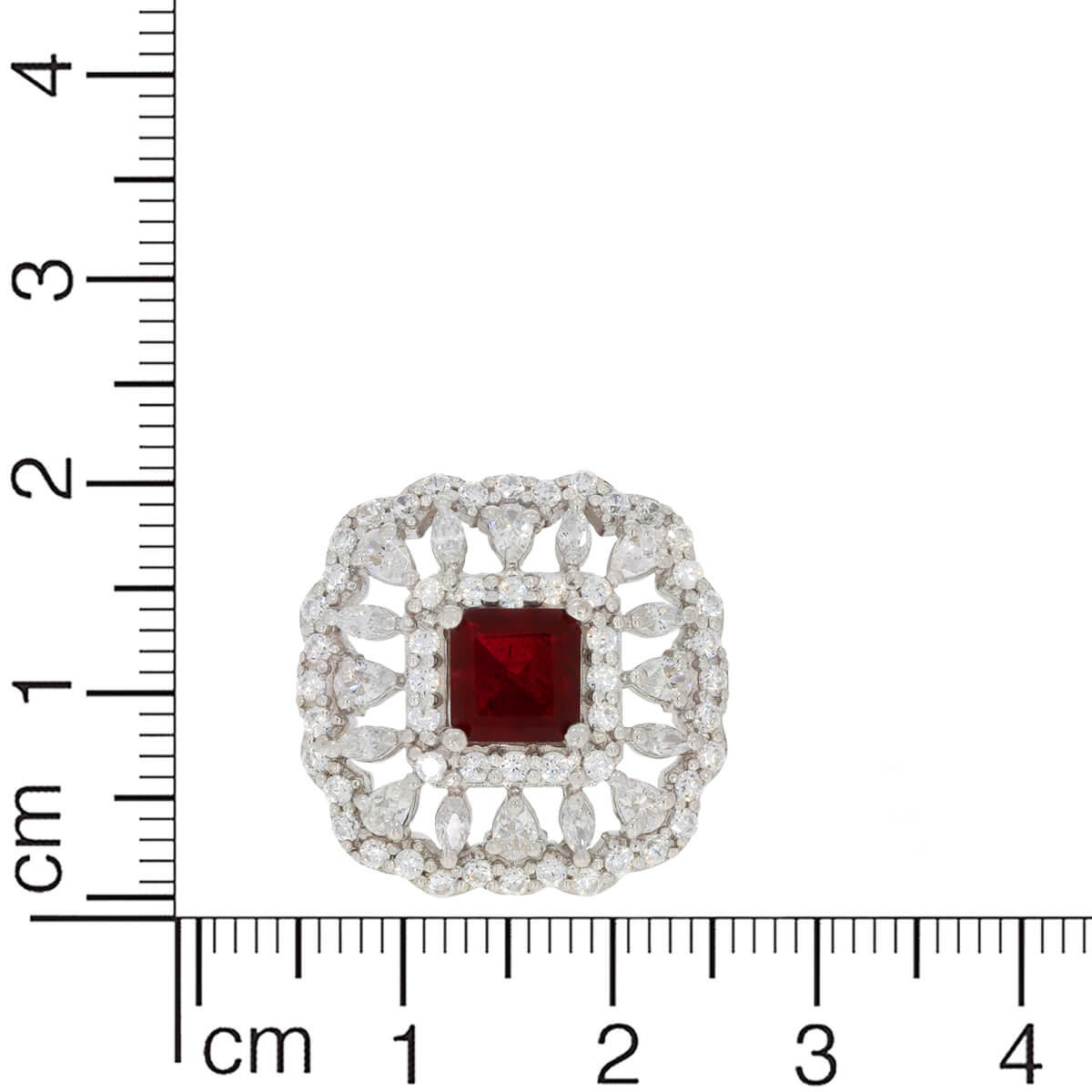 Classic Red Cubic Stud Earrings Perfect for Any Occasion