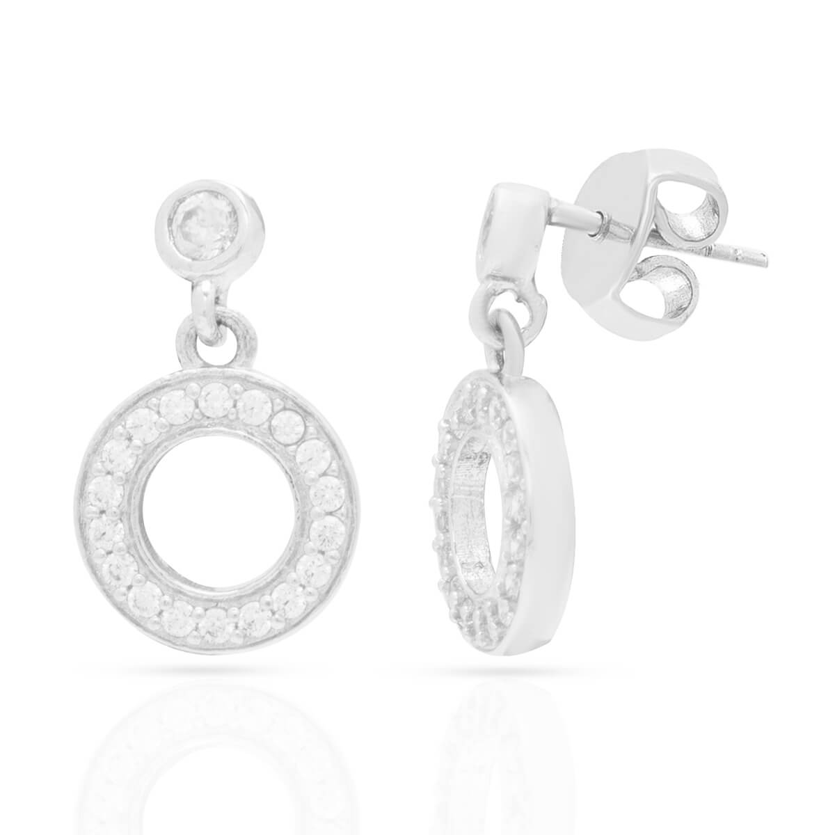 Hollow Zircon Drop Earrings