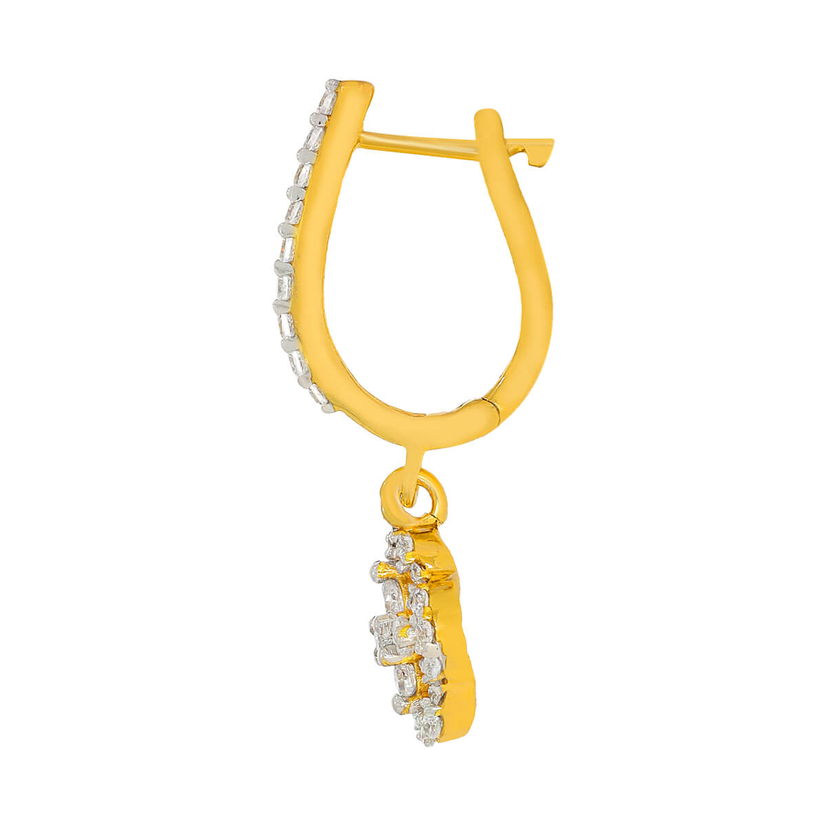 Silver Flower Drops Earring