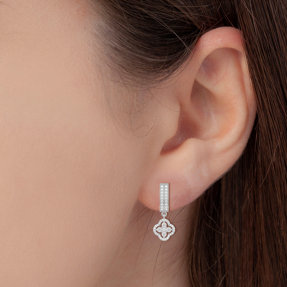 Party Wear Clover Charm Earrings