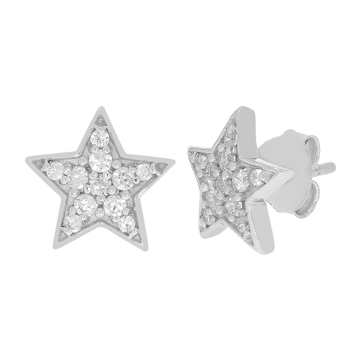 Silver Mini Star Earrings