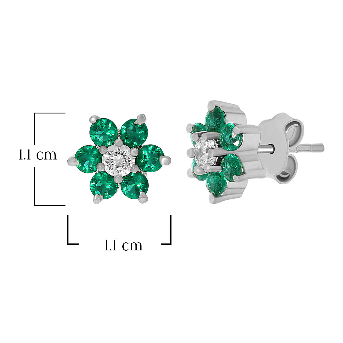 Bloom Style Green Studs