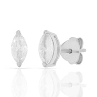 Silver Zircon Classic Studs