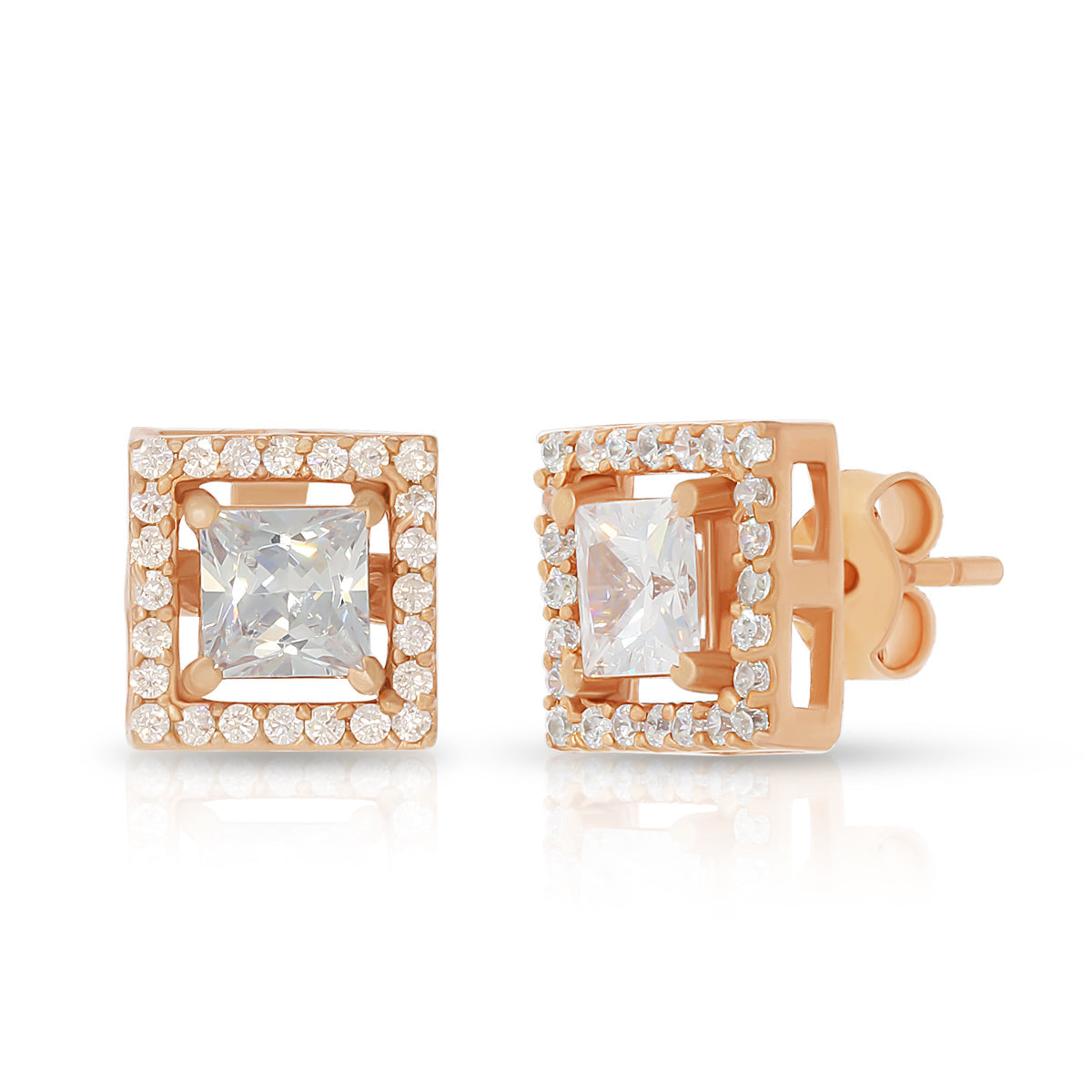 Graceful Square Cluster Studs