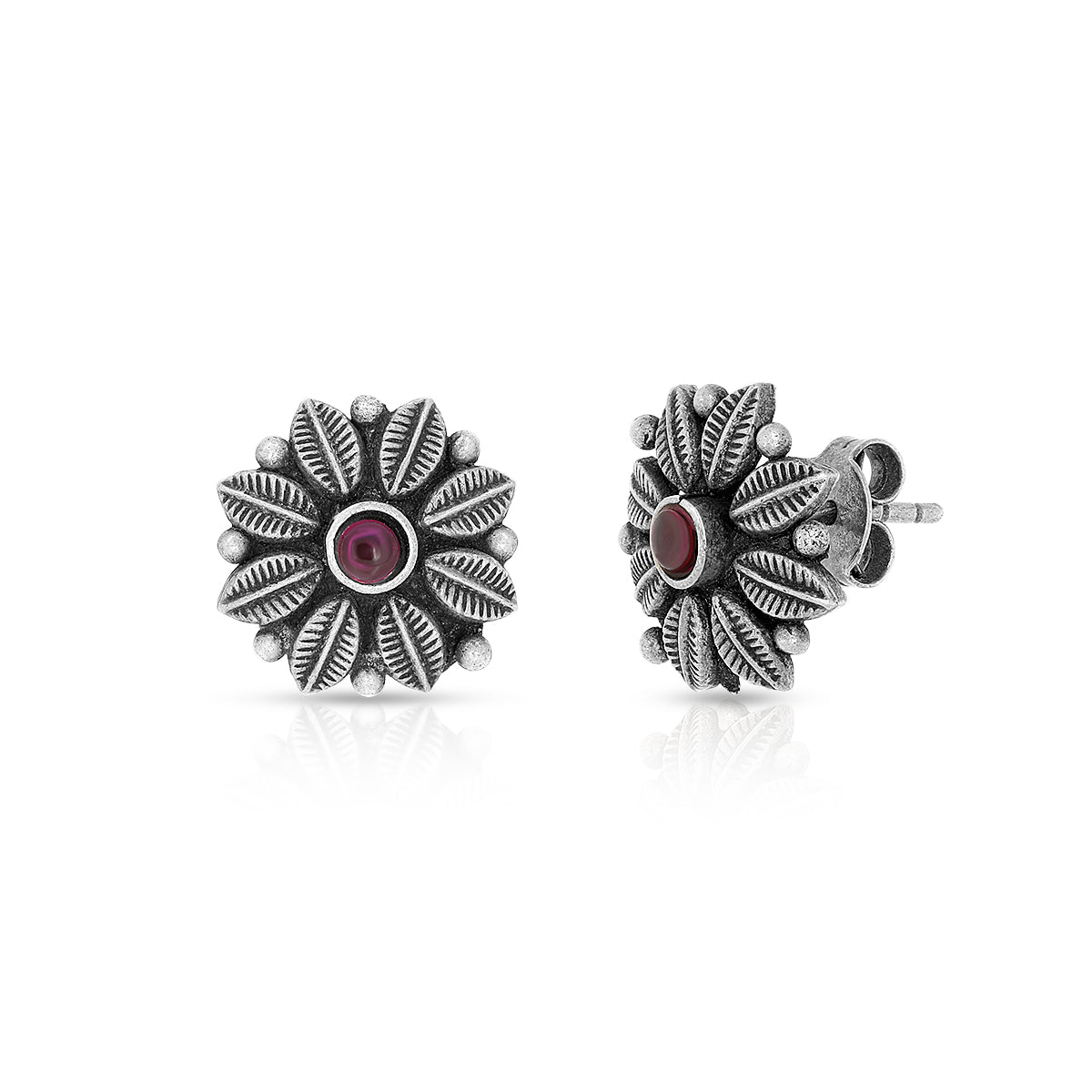 Ethnic Leaf Floral Designer Studs