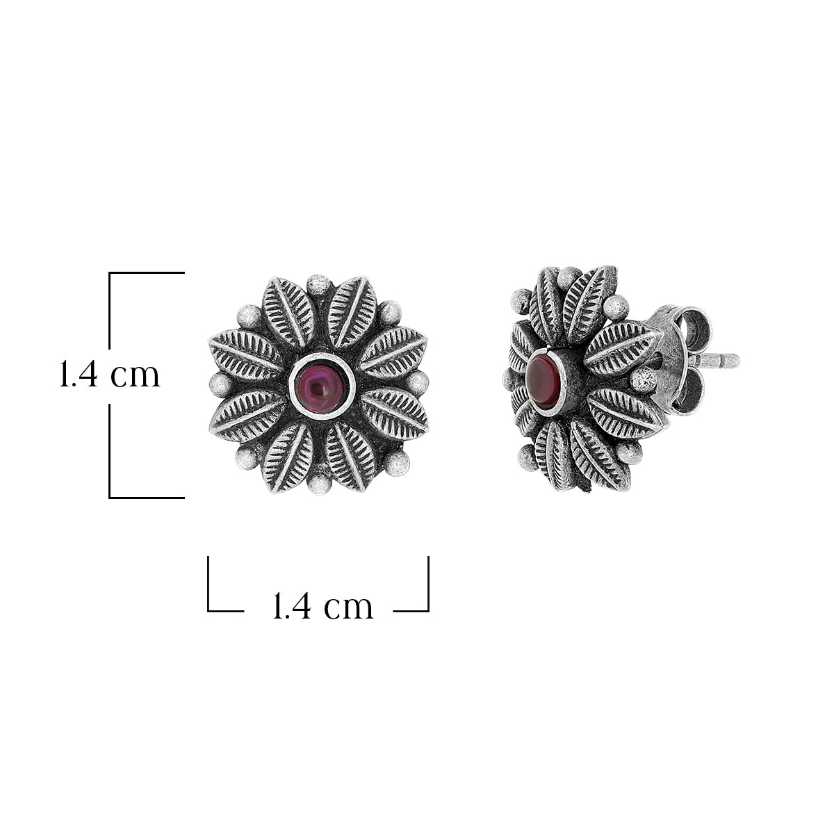 Ethnic Leaf Floral Designer Studs