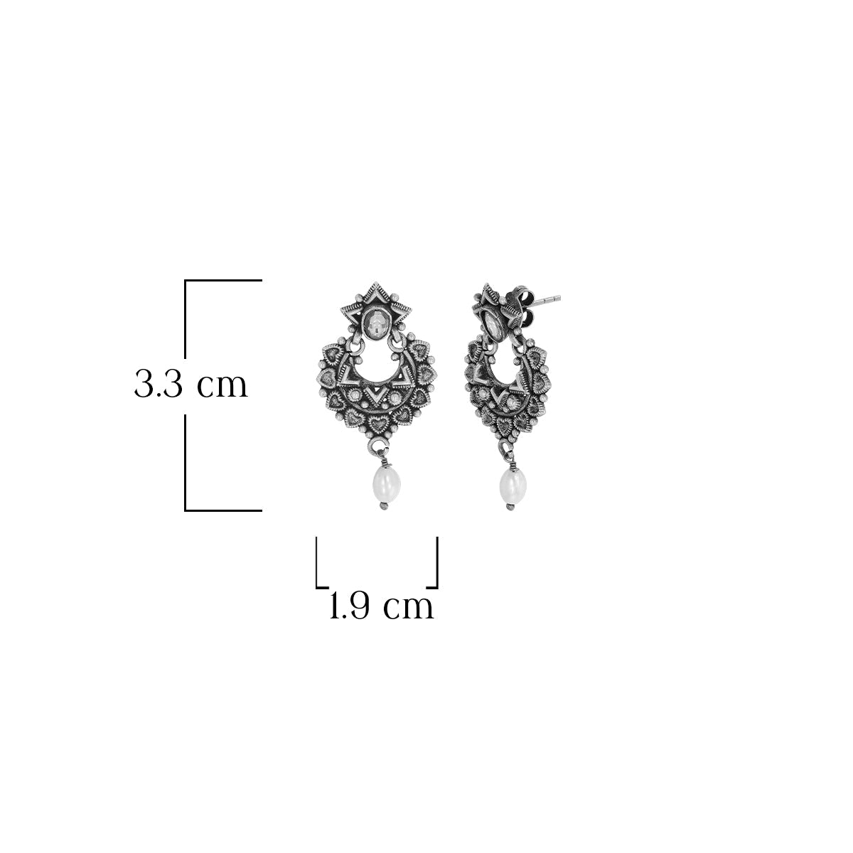 Heritage Heart Pattern Earrings