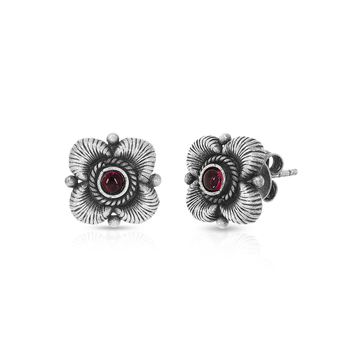 Ethnic Floral Pattern Studs
