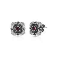 Ethnic Floral Pattern Studs