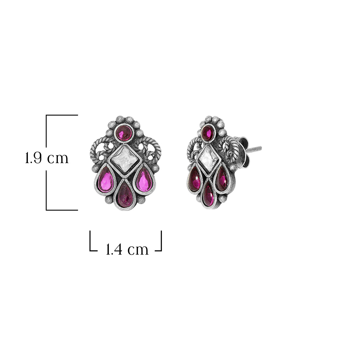 Mystic Pink Floral Studs