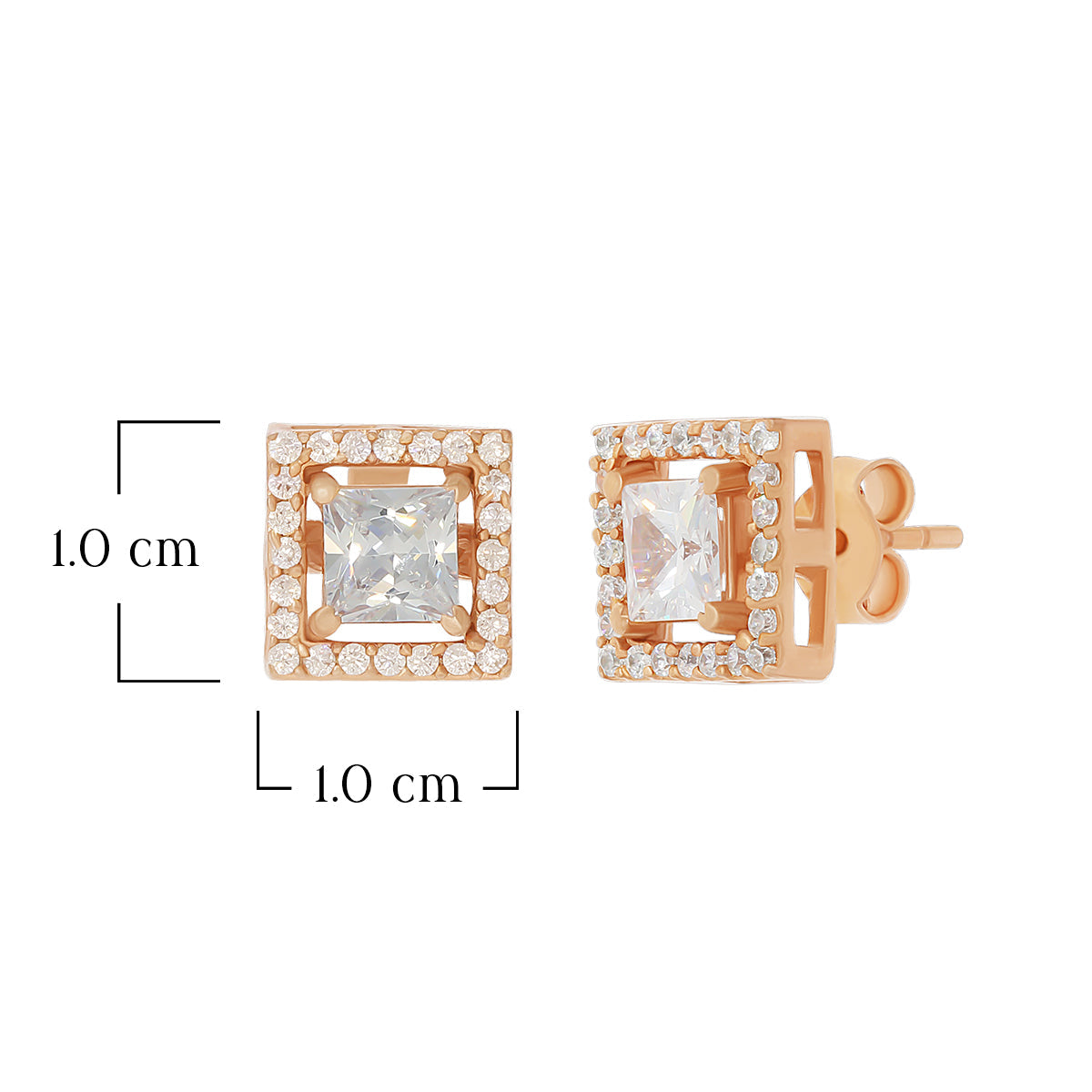 Graceful Square Cluster Studs