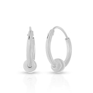 Minimal Bead Hoop Earrings