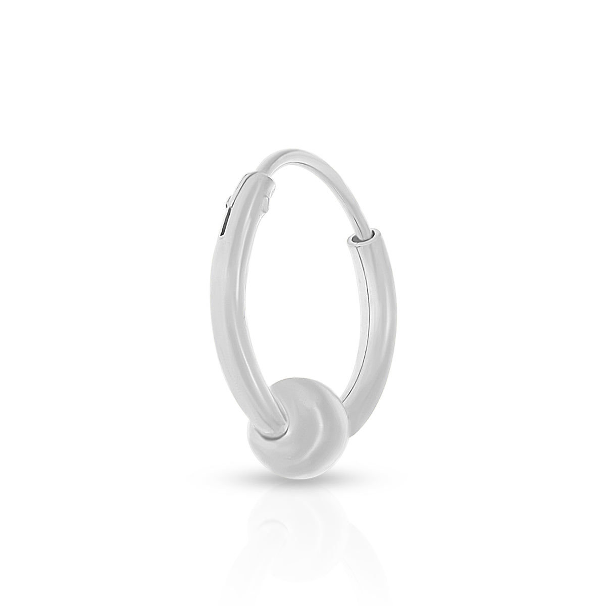 Minimal Bead Hoop Earrings
