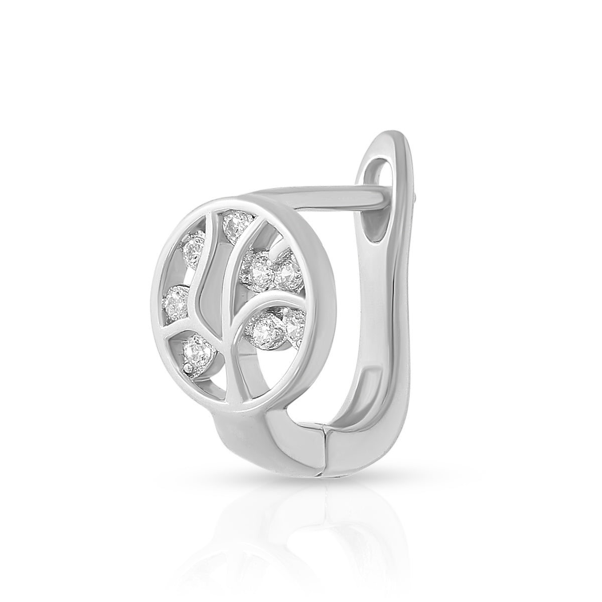 Stylish Round Cutwork Charm Earrings