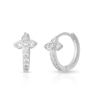 Cross Design Hoop Earrings