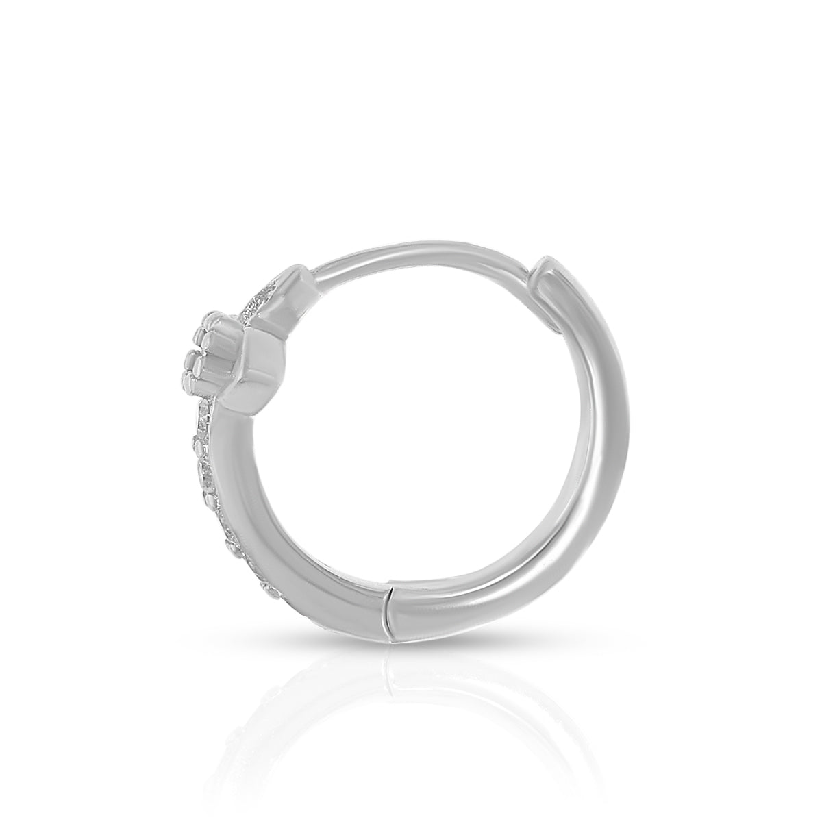 Cross Design Hoop Earrings