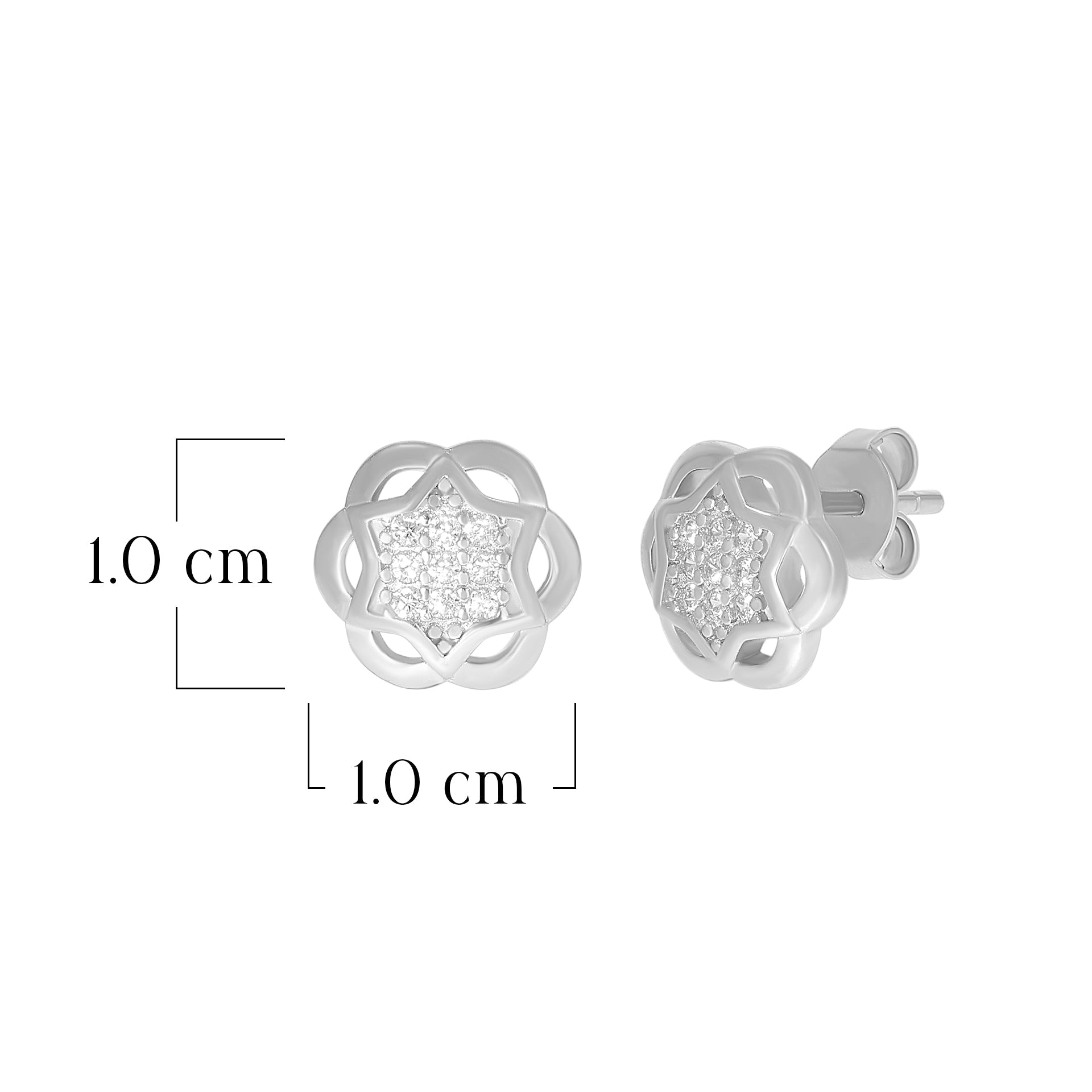 Petal Design Stud Earrings