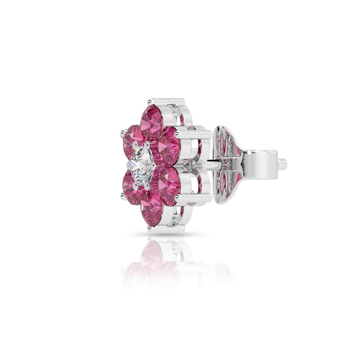 Pink Halo Stud Earrings