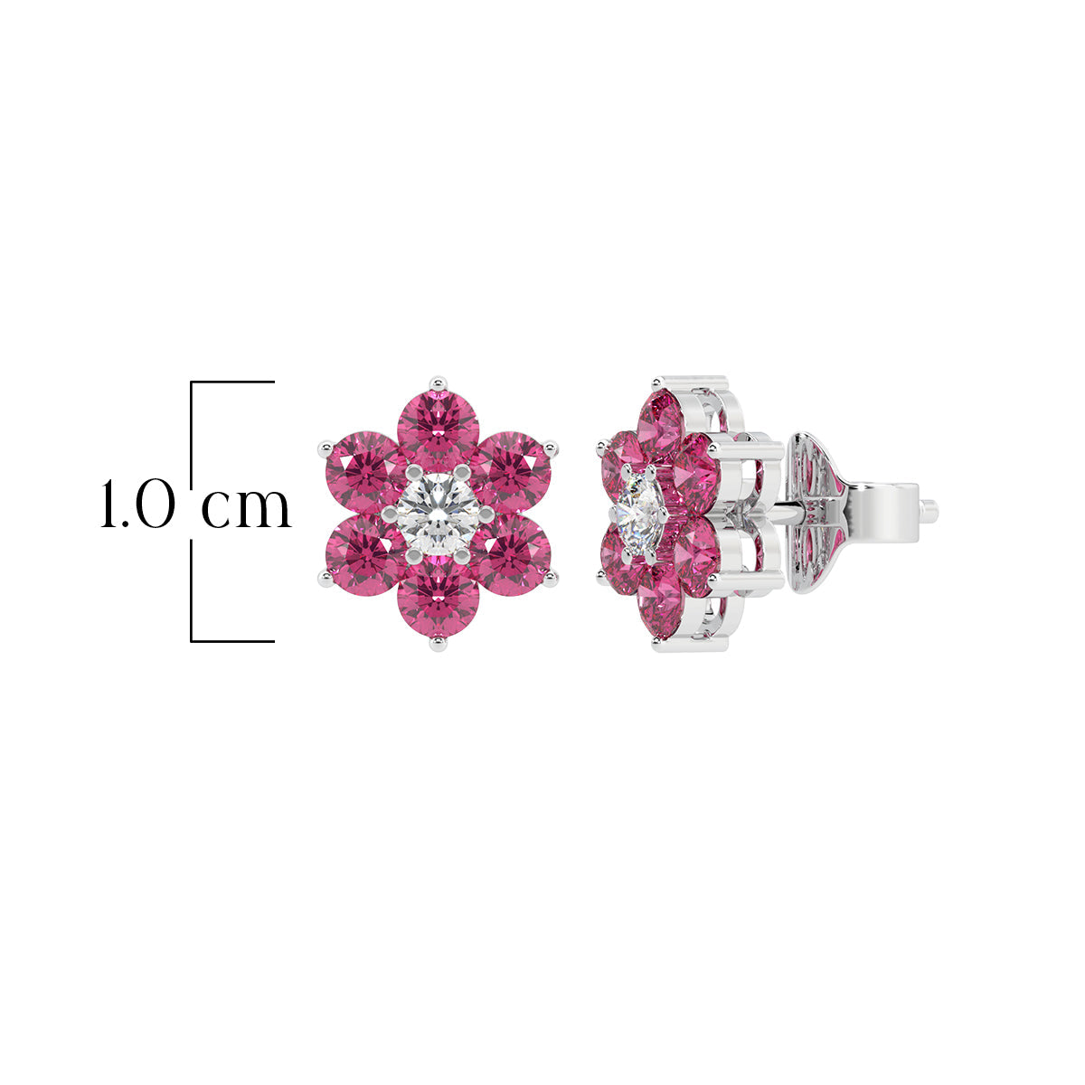 Pink Halo Stud Earrings