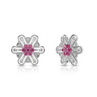 Fine White Gold Diamond Earrings