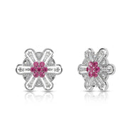 Fine White Gold Diamond Earrings