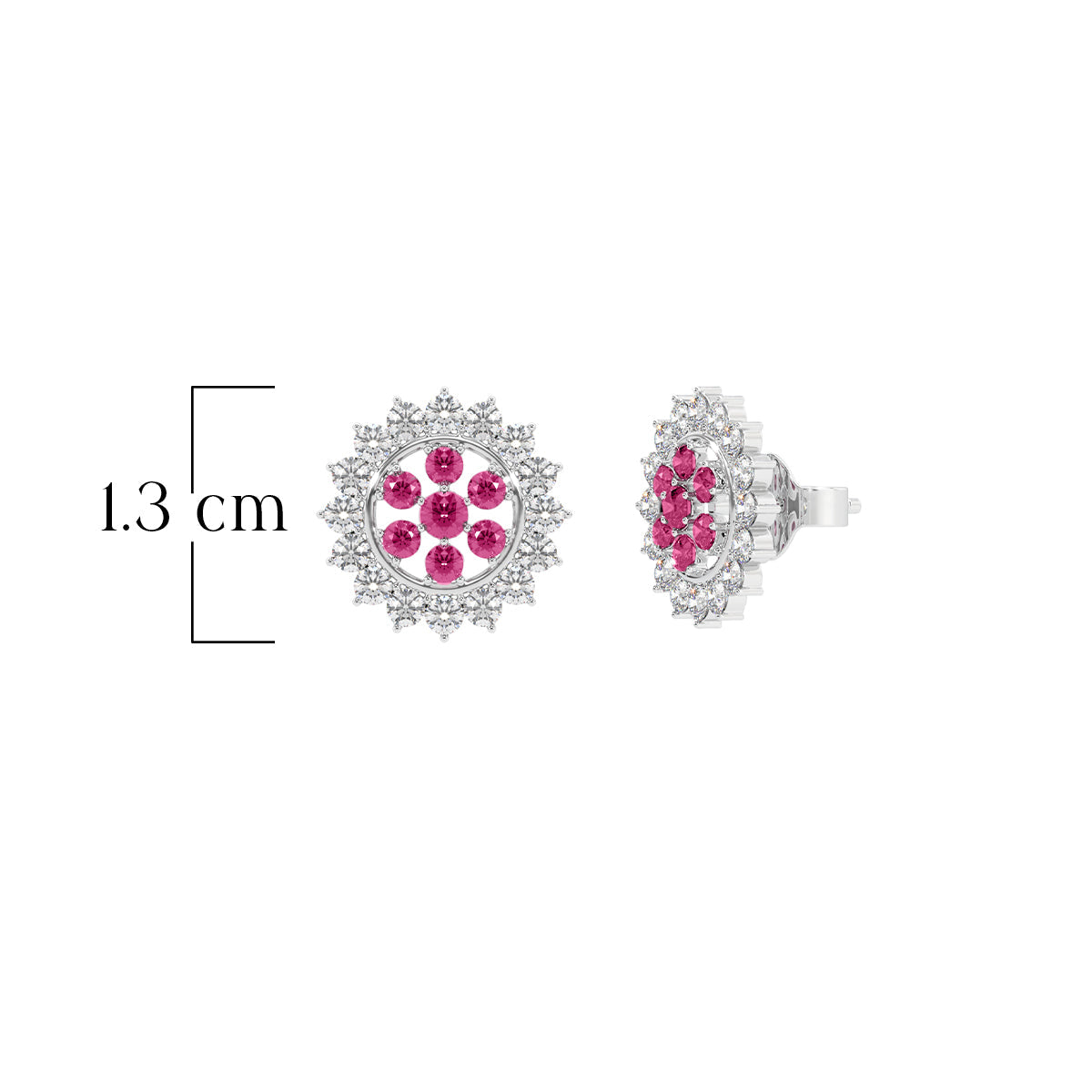 Pink Aurora Bloom Stud Earrings