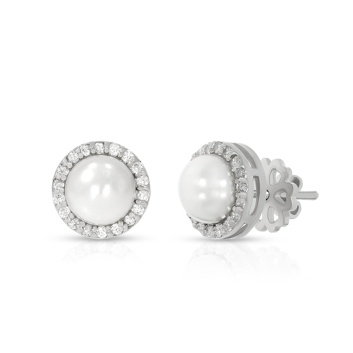 Stylish Pearl Circle Designer Studs