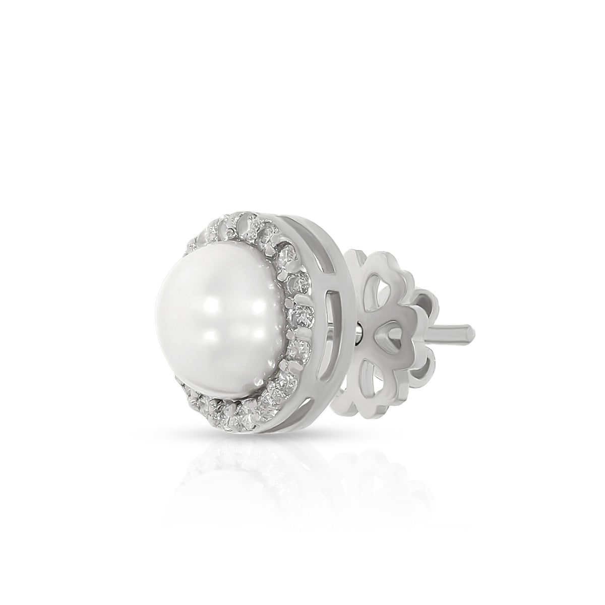 Stylish Pearl Circle Designer Studs